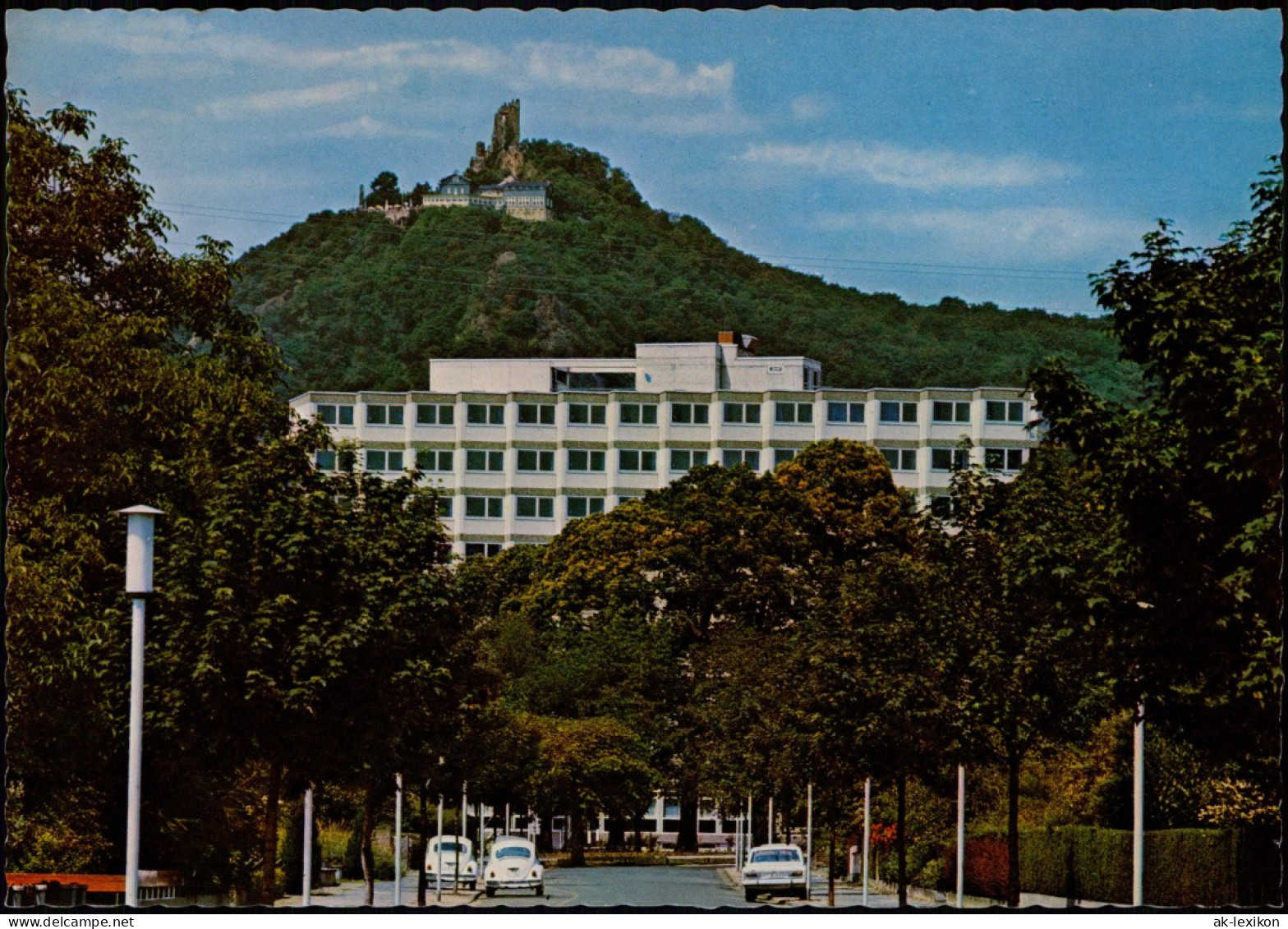 Bad Honnef Kurklinik Drachenfels Mit Drachenfels - Straße VW Käfer 1968 - Bad Honnef