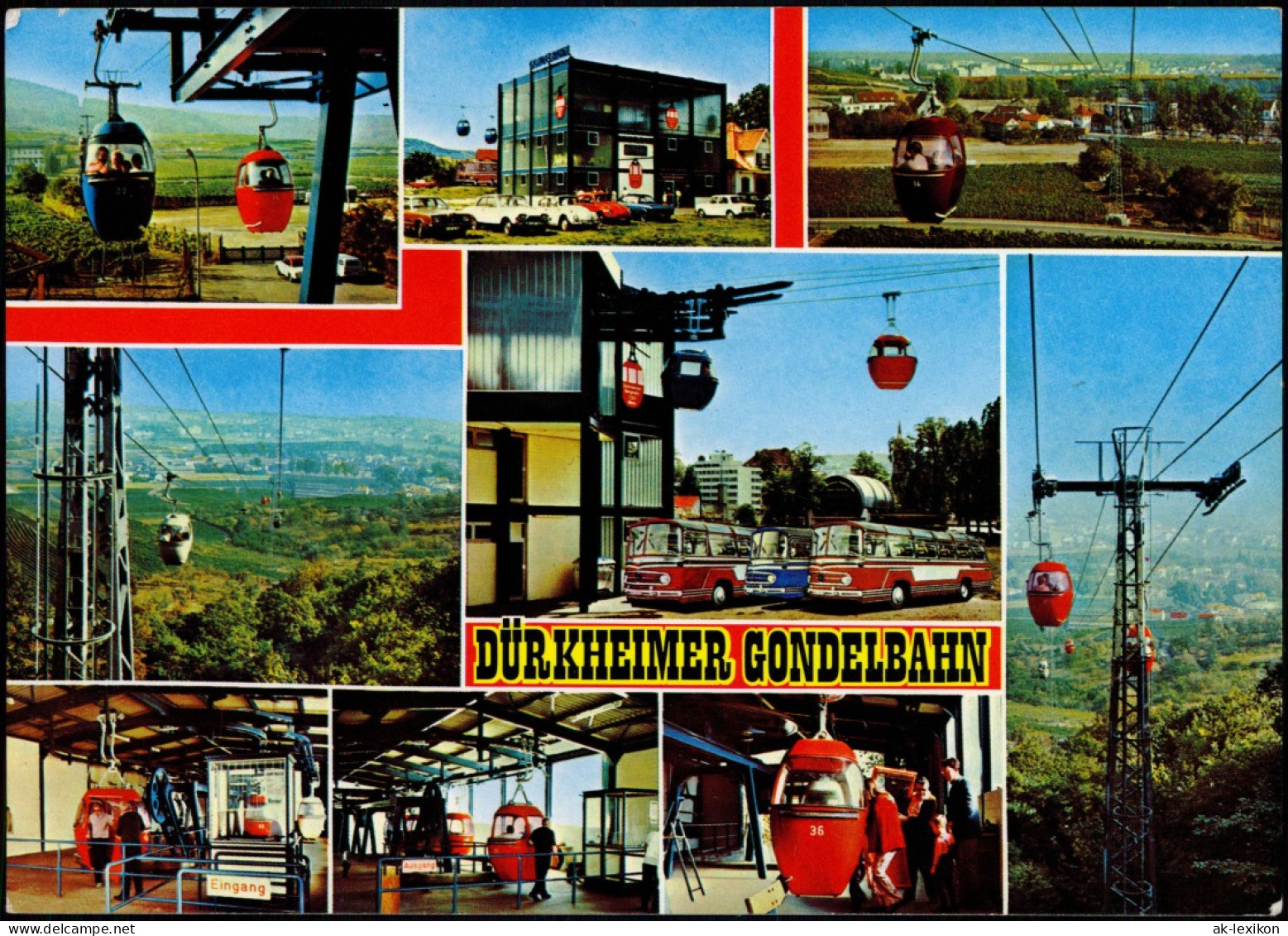 Ansichtskarte Bad Dürkheim Gondelbahn, Busse 1972 - Bad Duerkheim