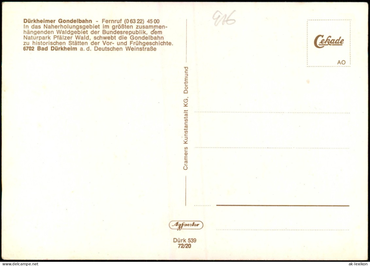 Ansichtskarte Bad Dürkheim Gondelbahn, Busse 1972 - Bad Duerkheim