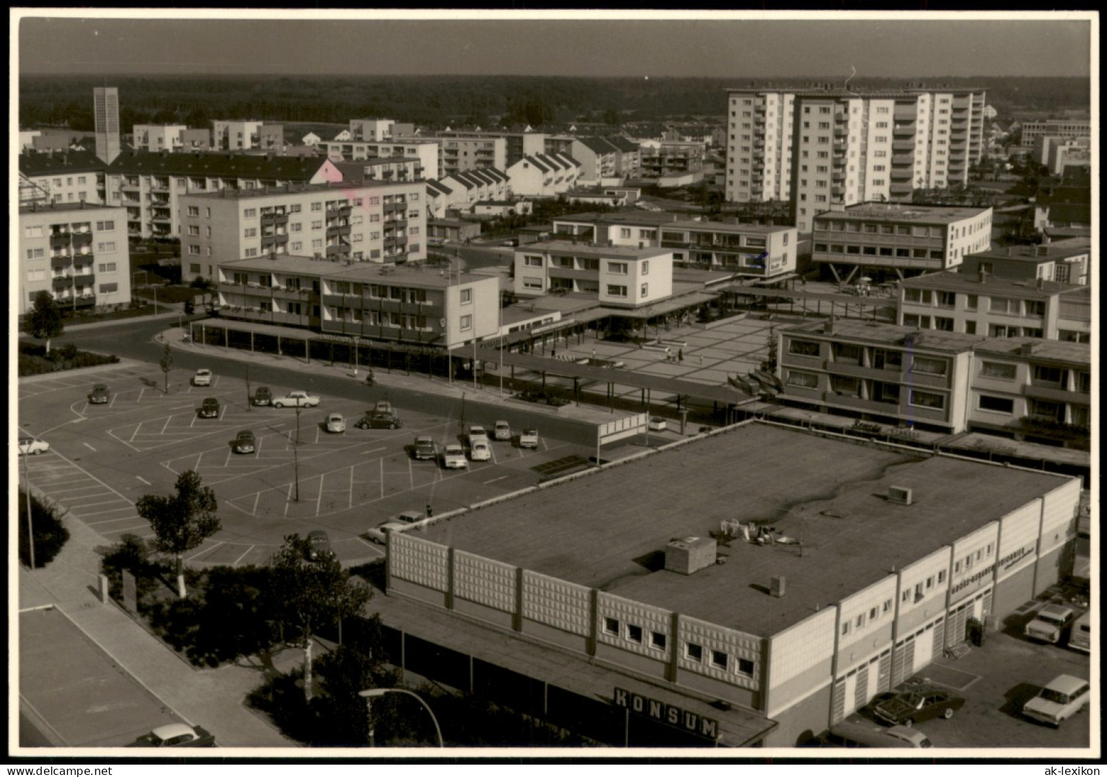 Haßloch-Rüsselsheim Neubausiedling Mit Konsum Einkaufszentrum Nord 1967 Foto - Ruesselsheim