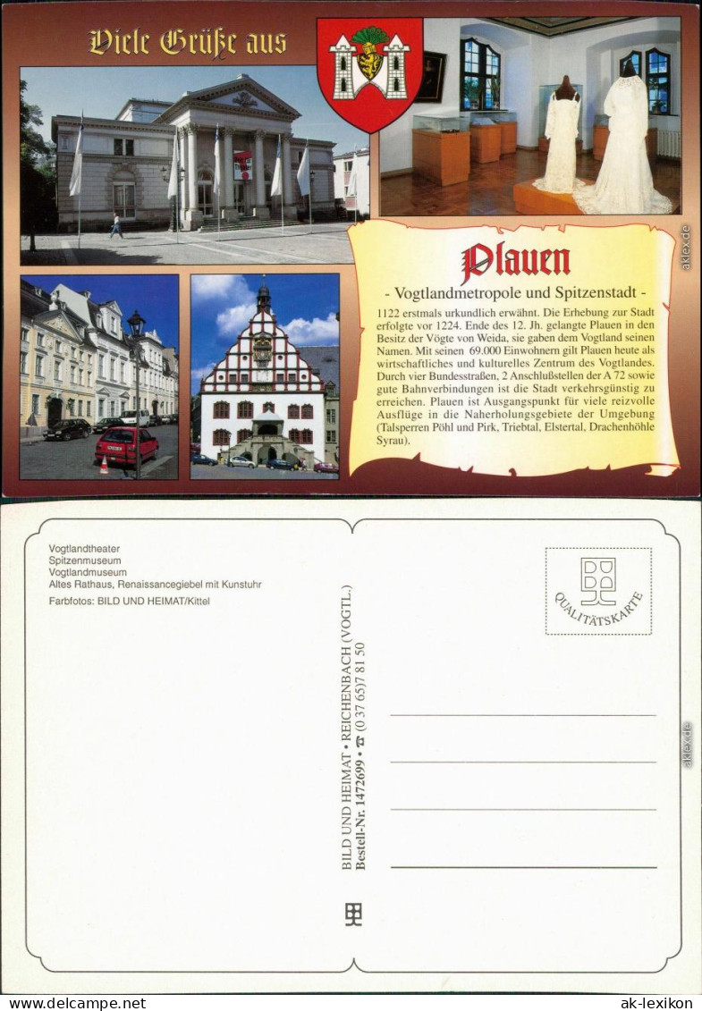 Plauen (Vogtland) Vogtlandmuseum, Theater, Spitzenmuseum, Altes Rathaus 1990 - Plauen