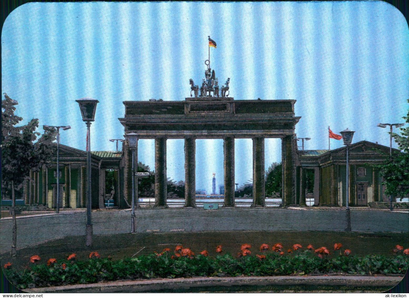 Mitte-Berlin Brandenburger Tor (Gate And The Wall) 1975 Silber-Effekt - Porte De Brandebourg