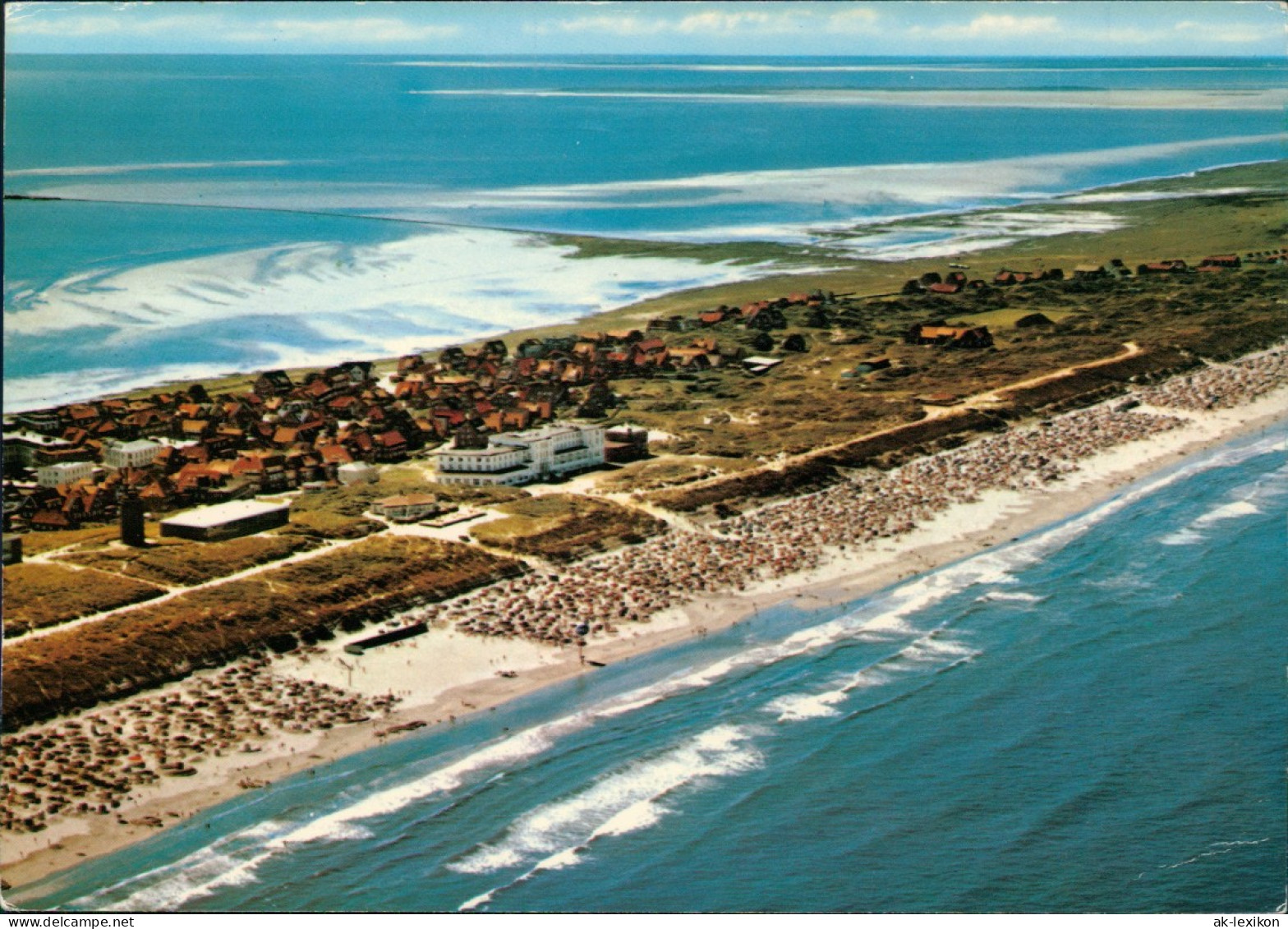 Juist Nordseebad INSEL JUIST Vom Flugzeug Aus, Luftaufnahme 1970 - Juist