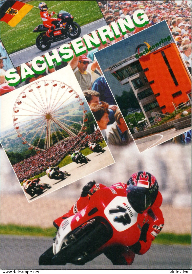 Hohenstein-Ernstthal Sachsenring Mehrbildkarte Rennsport Motorrad-Rennen 1990 - Hohenstein-Ernstthal