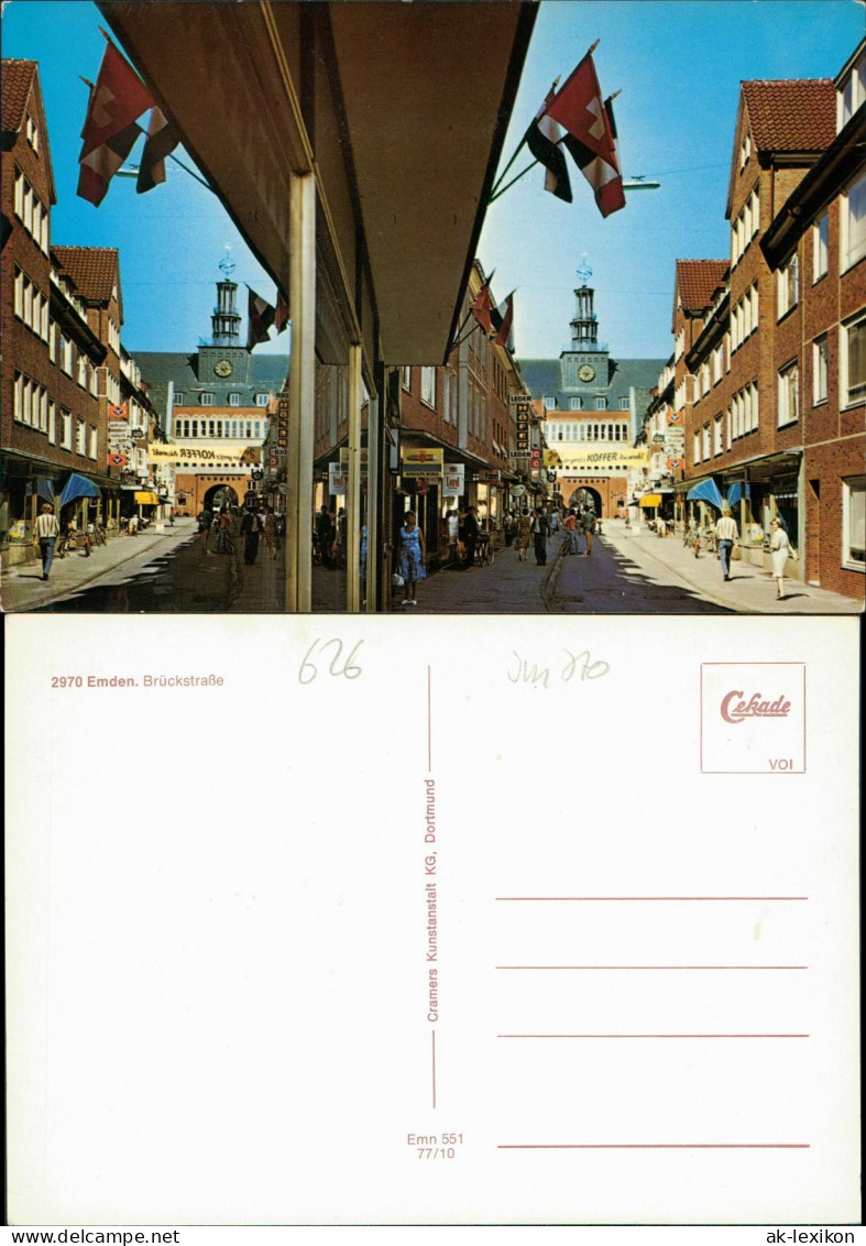 Ansichtskarte Emden Brückstraße 1977 - Emden