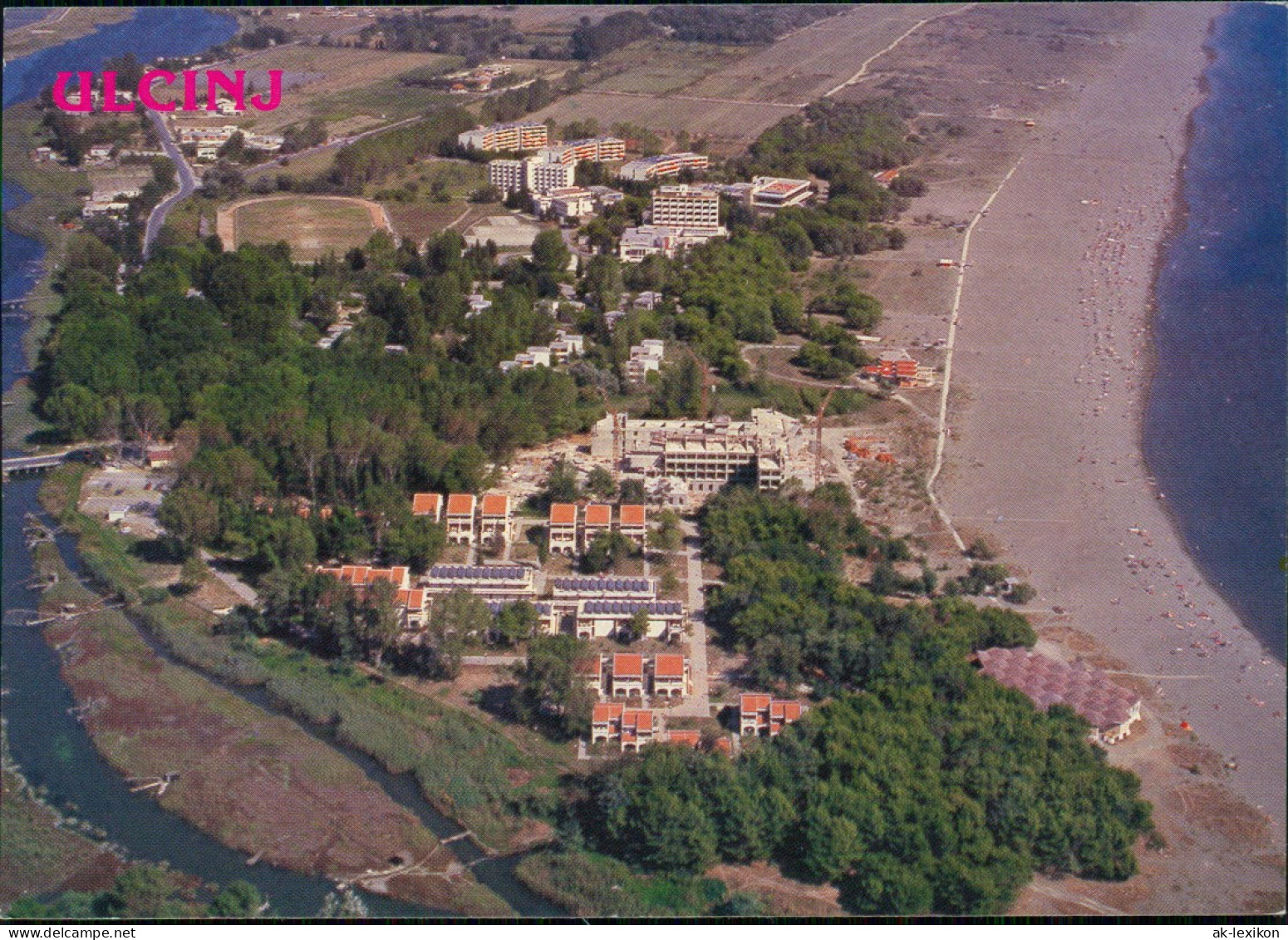Ulcinj Улцињ ULCINJ Velika Plaža, Aerial View Luftaufnahme 1980 - Montenegro