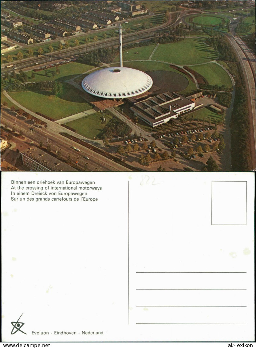 Eindhoven Binnen Een Driehoek Van Europawegen Luftbild Evoluon 1991 - Eindhoven