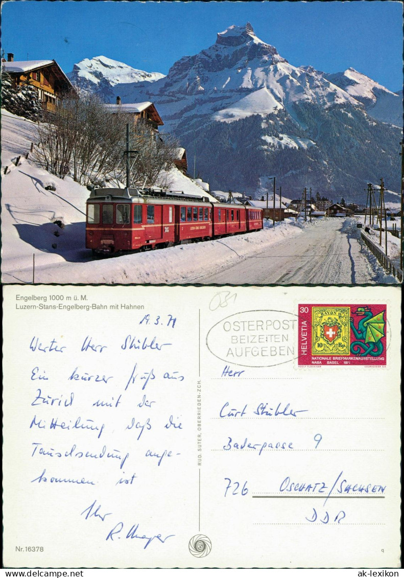 Ansichtskarte Innertkirchen Luzern-Stans-Engelberg-Bahn Mit Hahnen 1978 - Autres & Non Classés