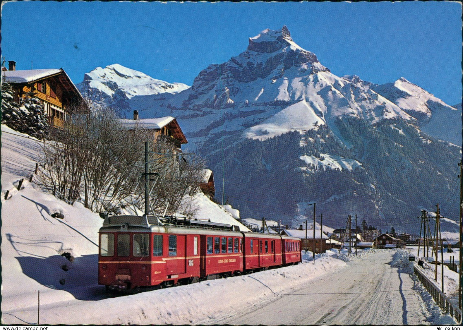 Ansichtskarte Innertkirchen Luzern-Stans-Engelberg-Bahn Mit Hahnen 1978 - Autres & Non Classés