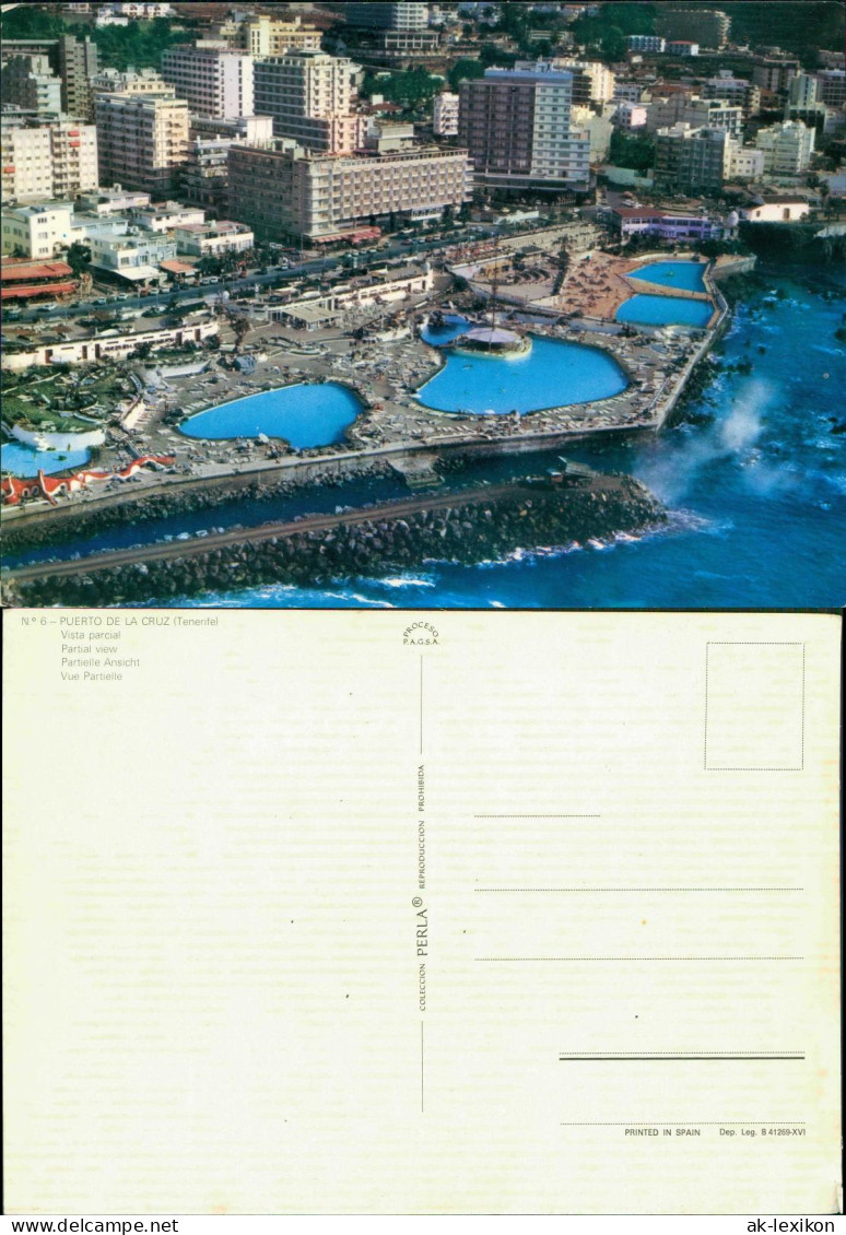 Puerto De La Cruz Luftaufnahme Luftbild Vista Parcial Partial View 1970 - Andere & Zonder Classificatie