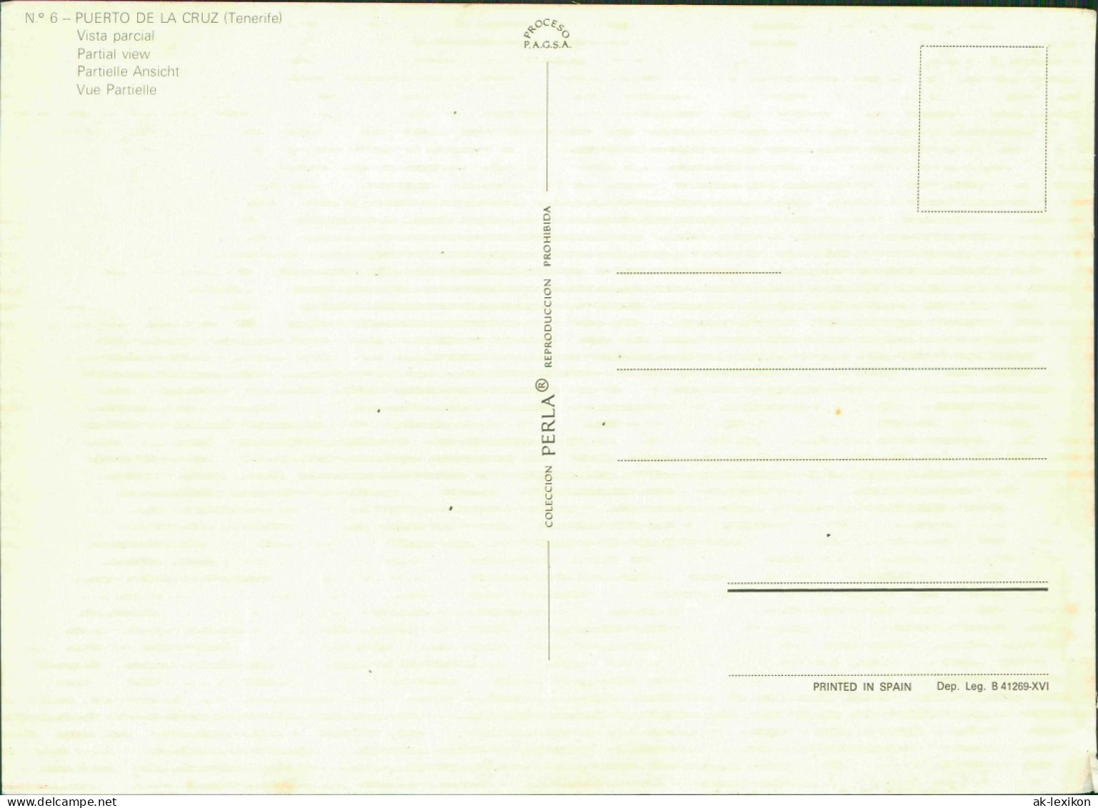 Puerto De La Cruz Luftaufnahme Luftbild Vista Parcial Partial View 1970 - Altri & Non Classificati