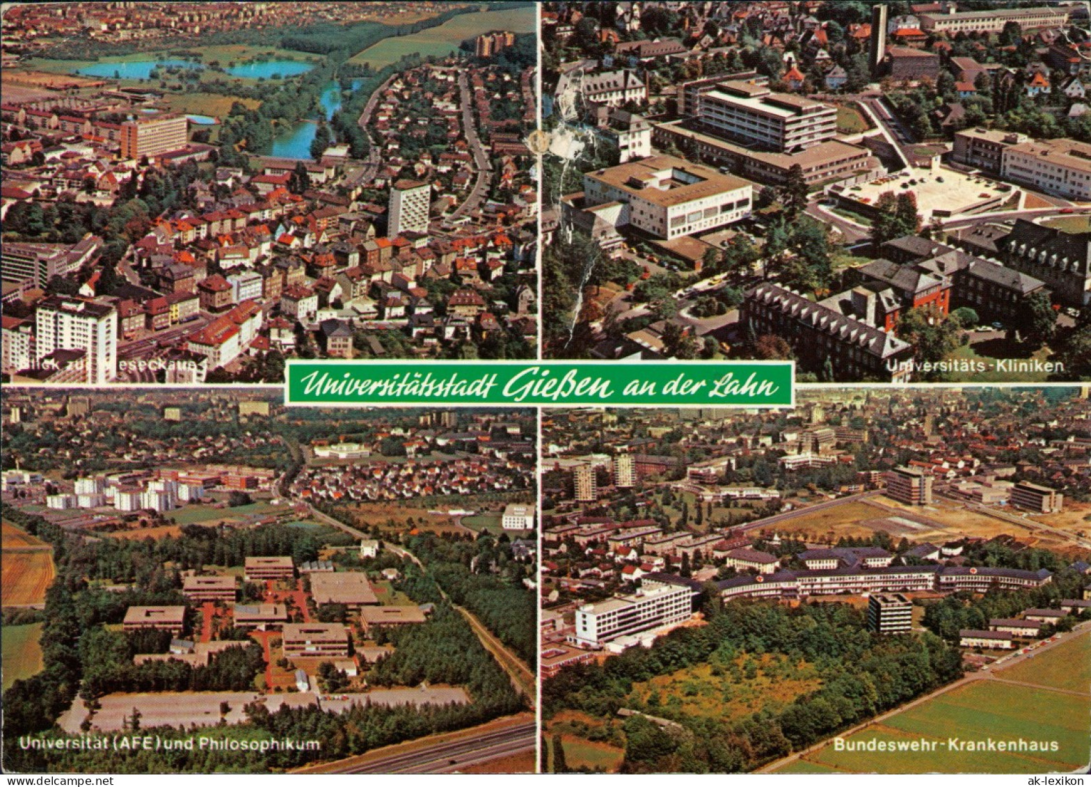 Ansichtskarte Gießen Luftbilder: Universität 1982 - Giessen