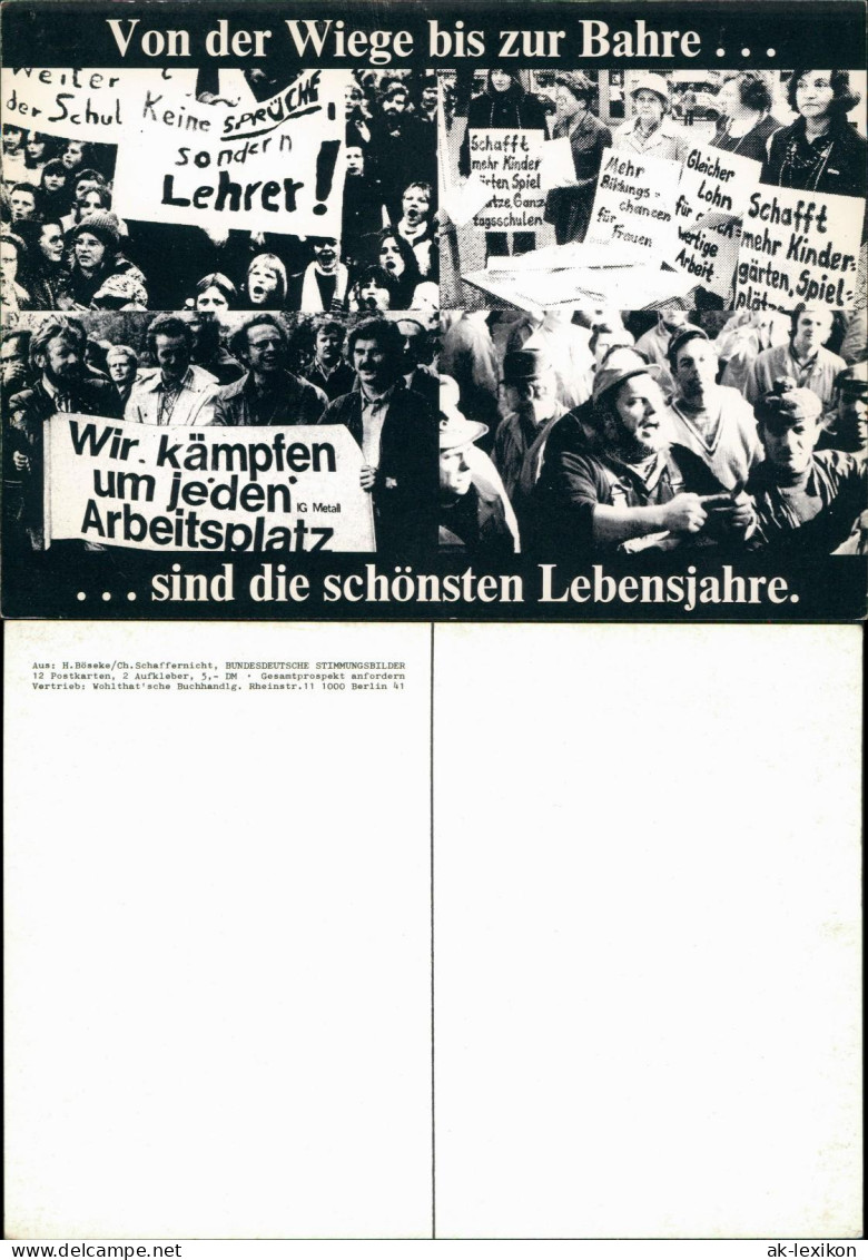 Politik Von Der Wiege Bis Zur Bahre.. Schönsten Lebenjahre" Demonstration 1970 - Contemporain (à Partir De 1950)