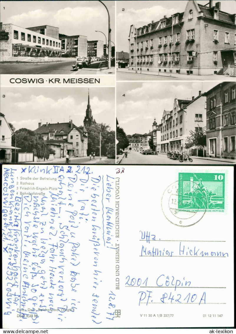 Coswig (Sachsen) Straße Der Befreiung, Friedrich-Engels-Platz - MB 1977 - Coswig