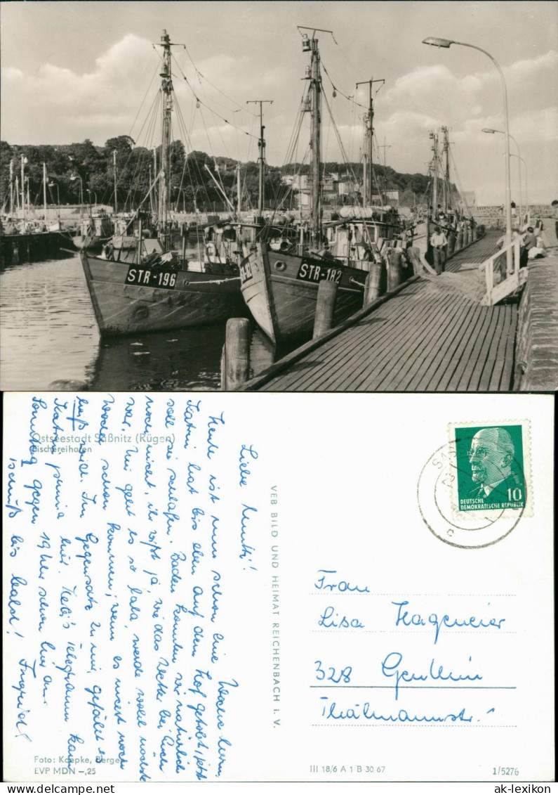 Ansichtskarte Sassnitz Fischereihafen - Fotokarte 1967 - Sassnitz