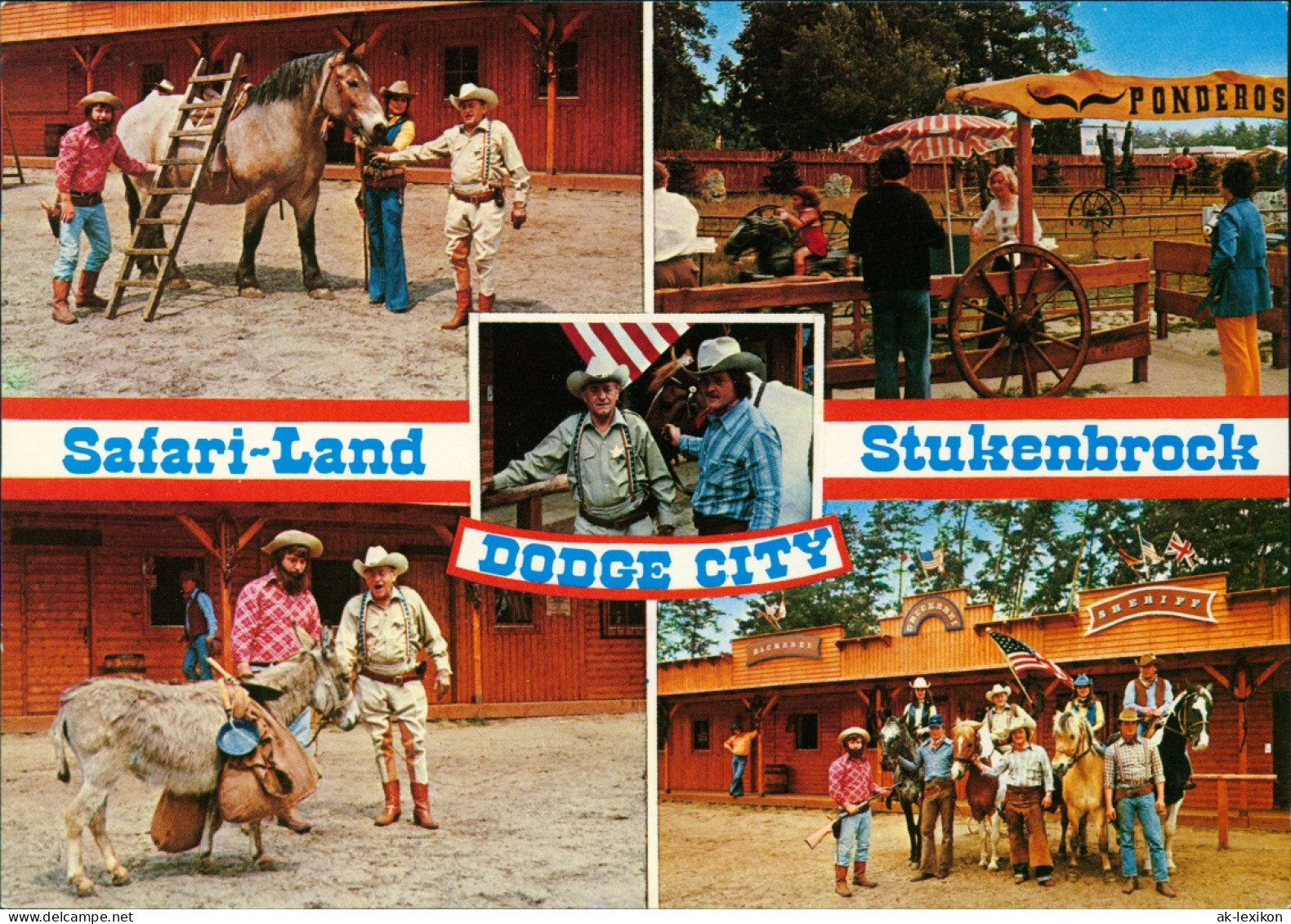 Stukenbrock SAFARI-LAND STUKENBROCK Mehrbild-AK 5B Dodge City 1981 - Paderborn