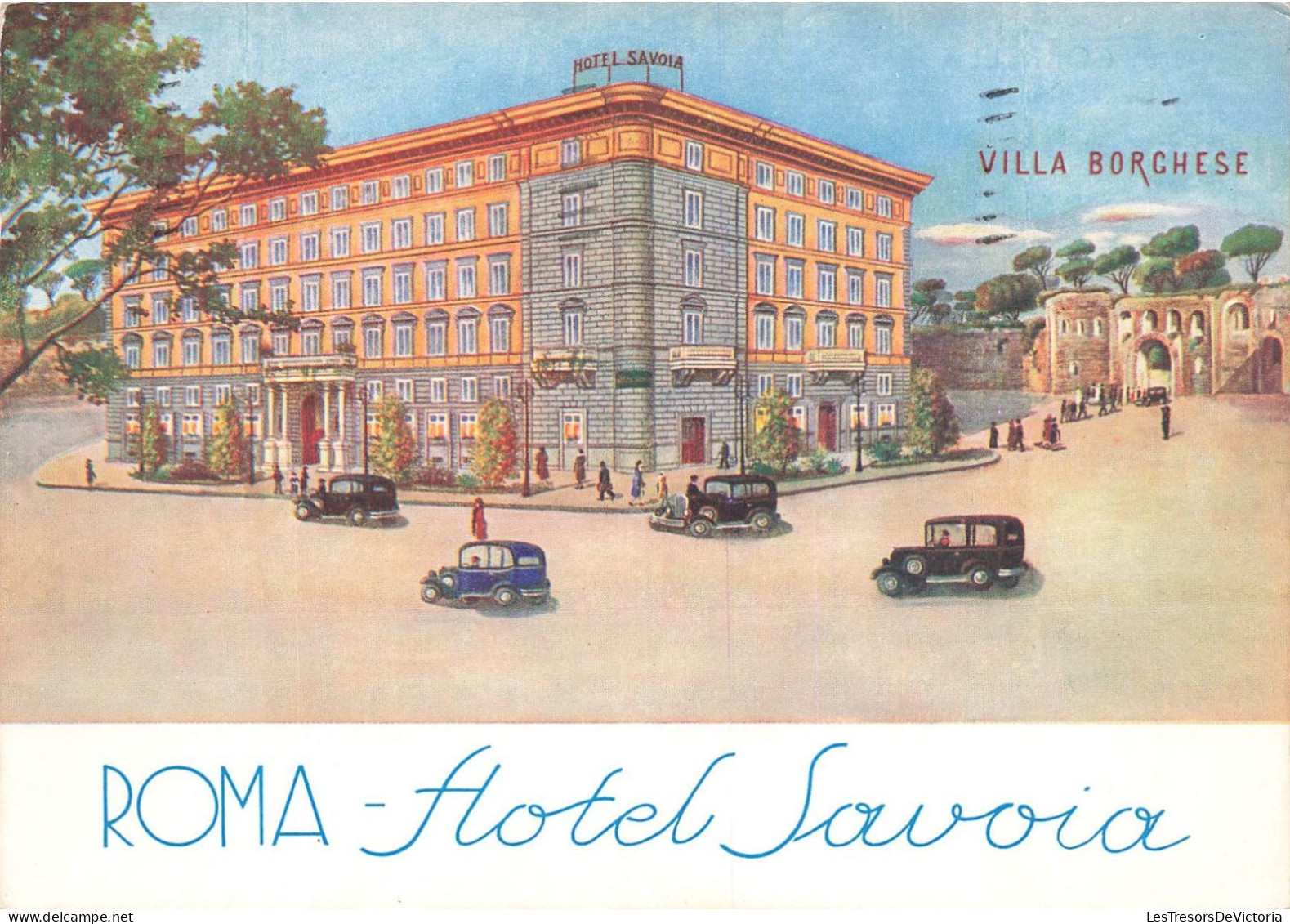 ITALIE - Roma  - Vue Générale De L'hôtel Savoia - Villa Borchese - Colorisé - Carte Postale Ancienne - Altri Monumenti, Edifici