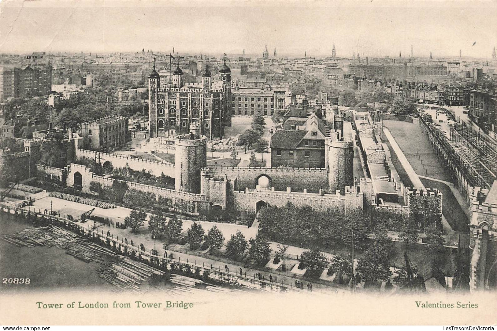 ROYAUME-UNI - Tower Of London From Tower Bridge - Valentines Series - Vue Générale - Carte Postale Ancienne - Tower Of London