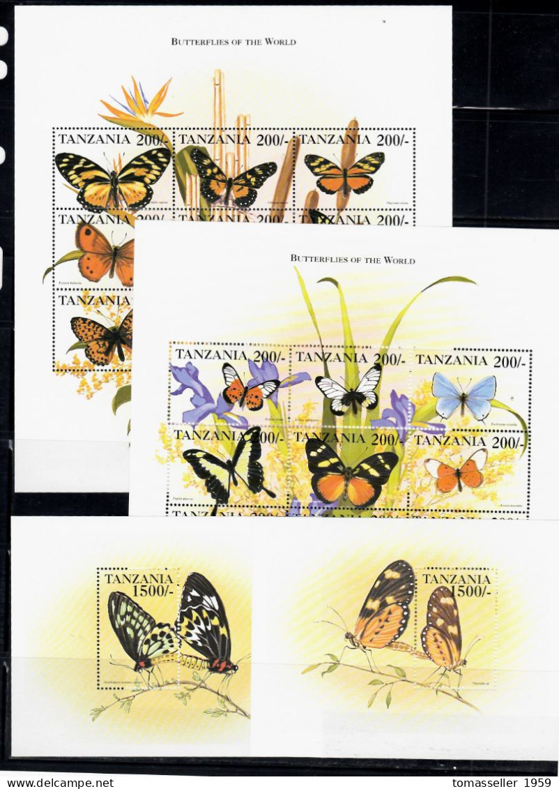 Tanzania -1999 Butterflies From Around The World.MNH** - Tanzania (1964-...)