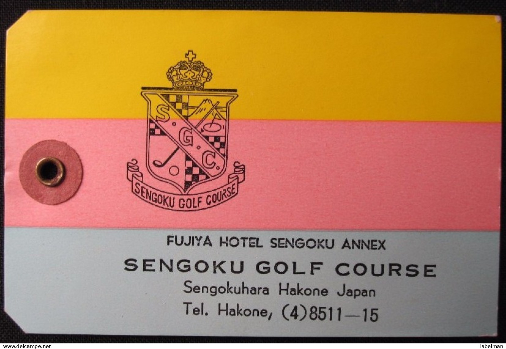 HOTEL MOTOR HOSTEL LODGE INN GOLF SENGOKU FUJIYA TOKYO JAPAN LUGGAGE LABEL ETIQUETTE KOFFERAUFKLEBER DECAL STICKER - Hotelaufkleber