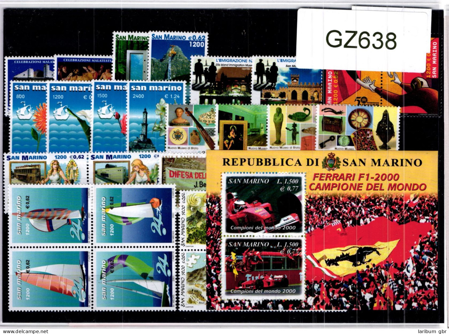 San Marino Jahrgang 2001 Komplett Mit Nr. 1930-1997 Postfrisch #GZ638 - Otros & Sin Clasificación