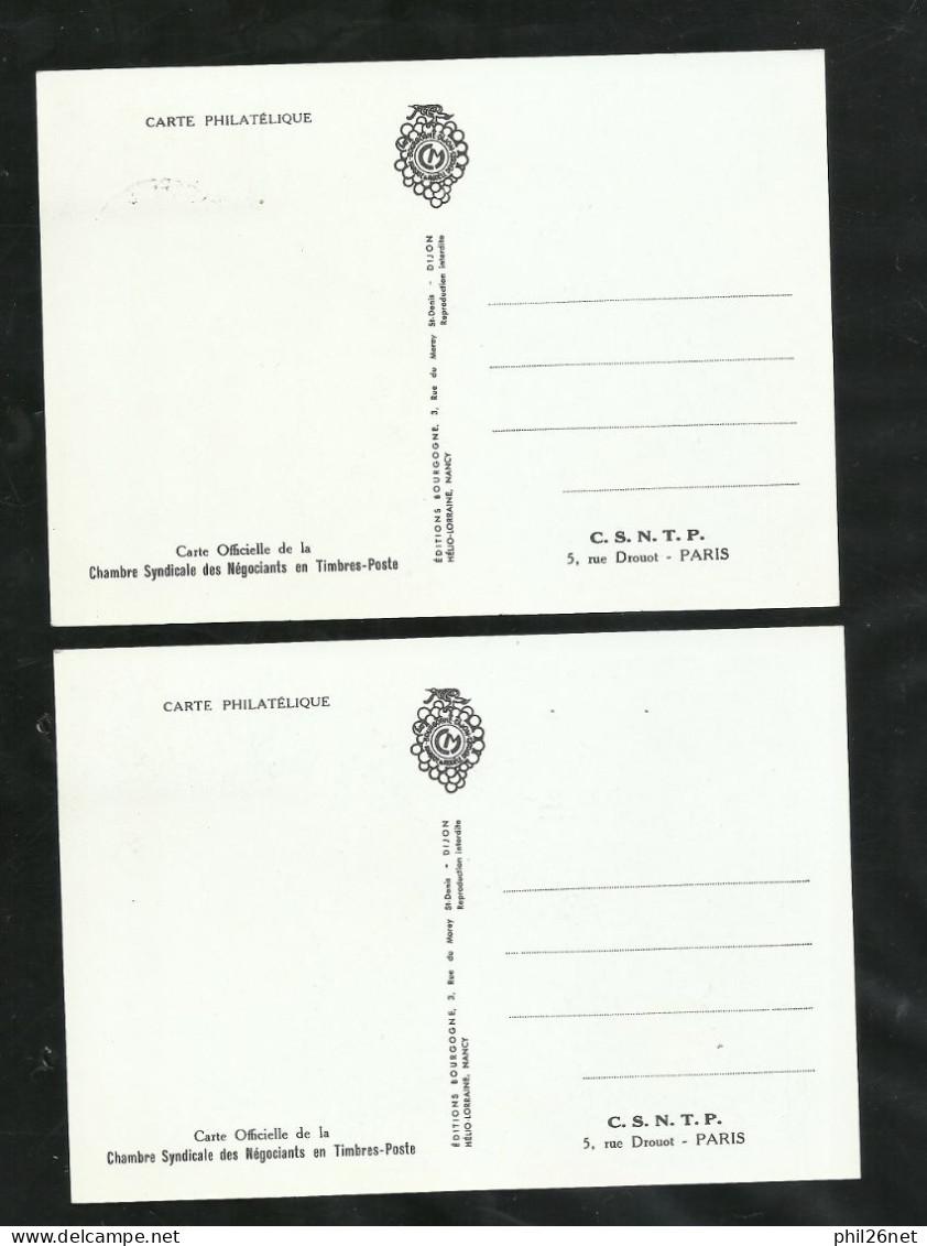 FDC 4 Cartes Maximum Premier Jour Cachet Paris Et Strasbourg 19/9/1959 N°1218 /19 Europa 1959  B/TB Voir Scans  ! ! ! - 1950-1959