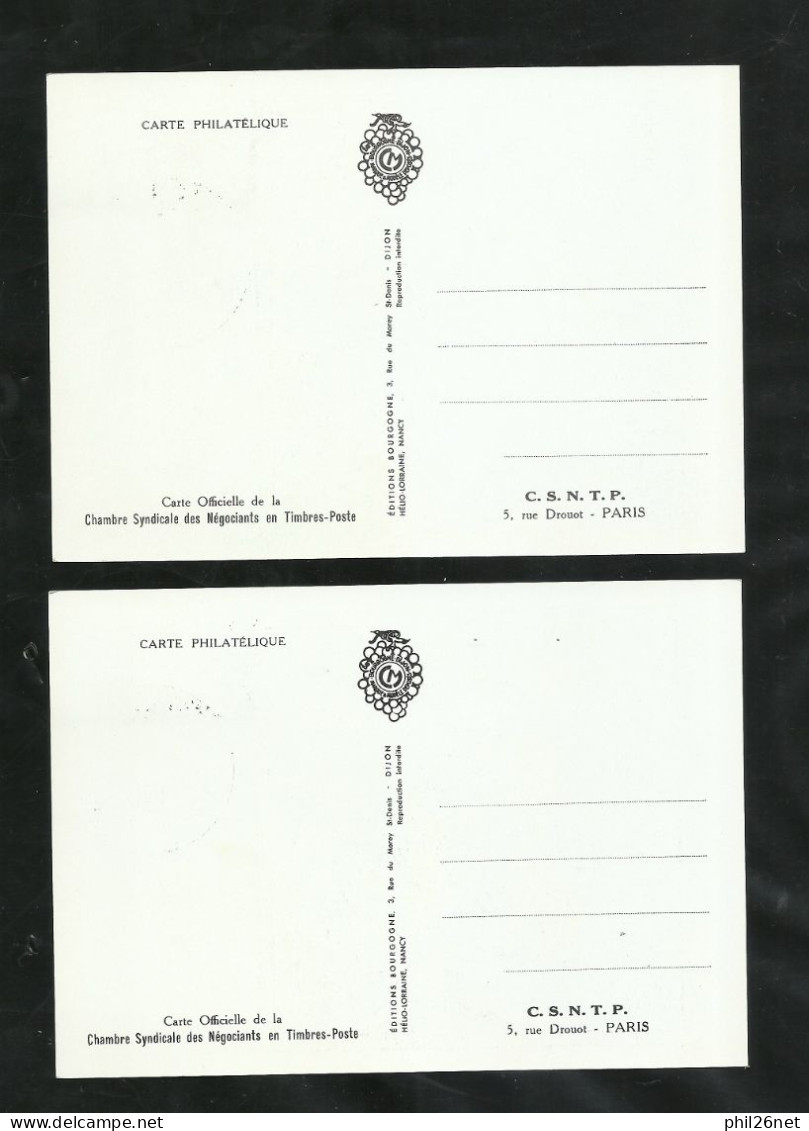 FDC 4 Cartes Maximum Premier Jour Cachet Paris Et Strasbourg 19/9/1959 N°1218 /19 Europa 1959  B/TB Voir Scans  ! ! ! - 1950-1959