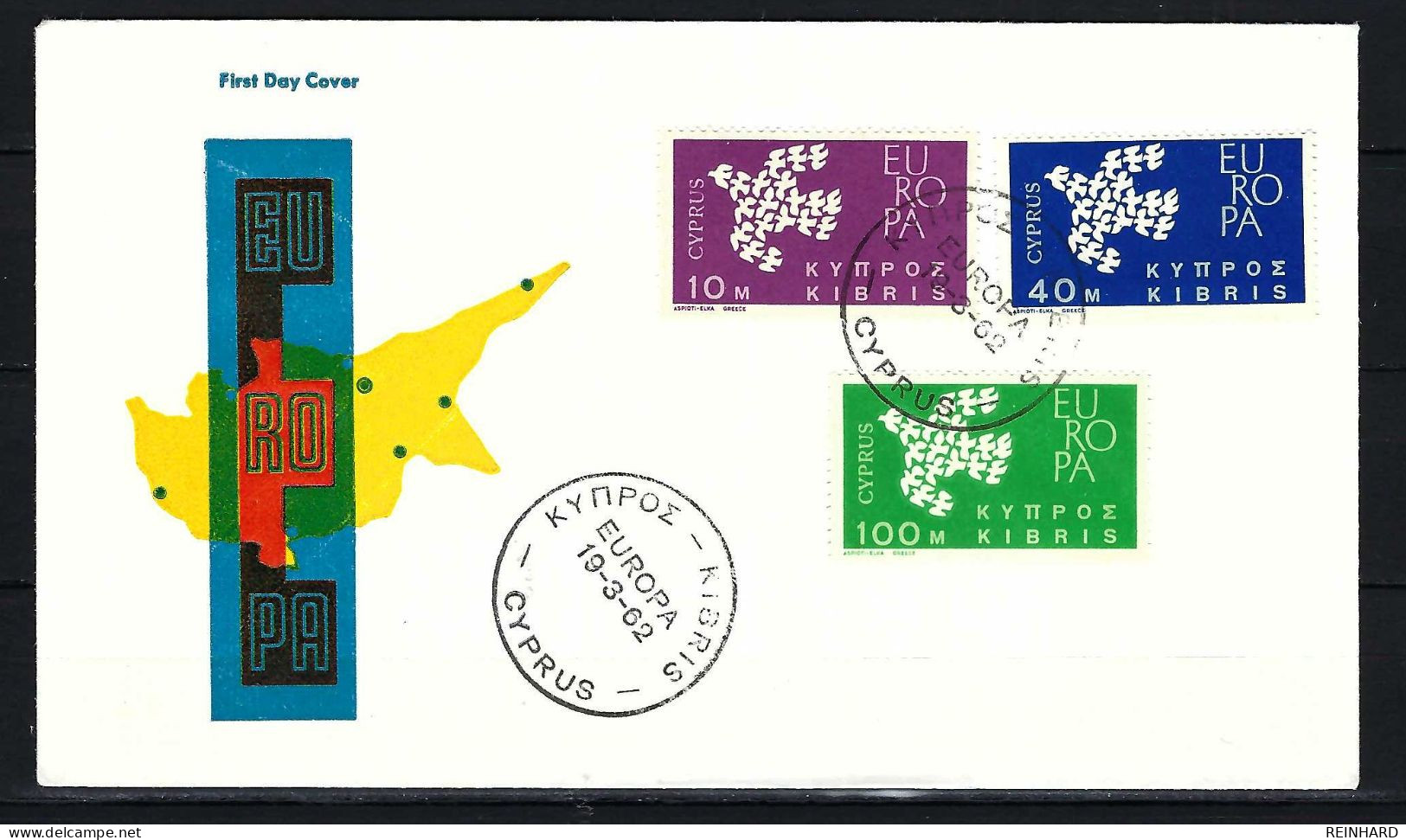 ZYPERN FDC Mit Komplettsatz Der Europamarken 1962 (2) - Siehe Bild - Covers & Documents