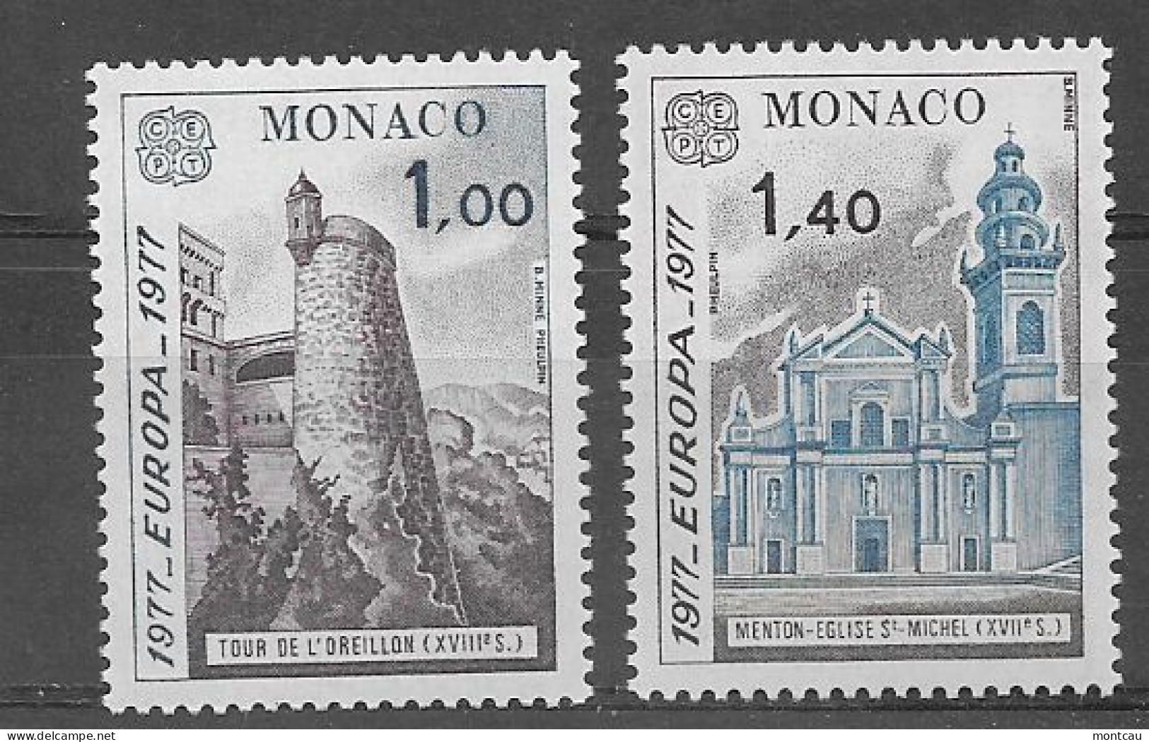 Monaco 1977.  Europa Mi 1273-74  (**) - 1977