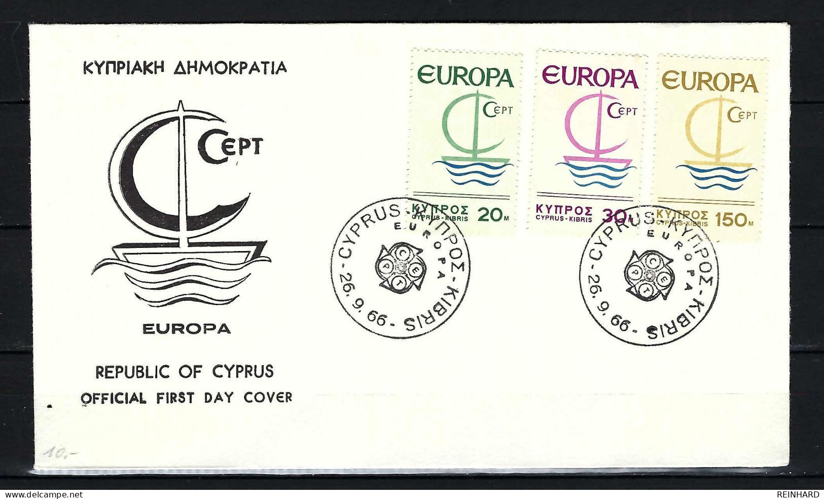 ZYPERN FDC Mit Komplettsatz Der Europamarken 1966 - Siehe Bild - Cartas