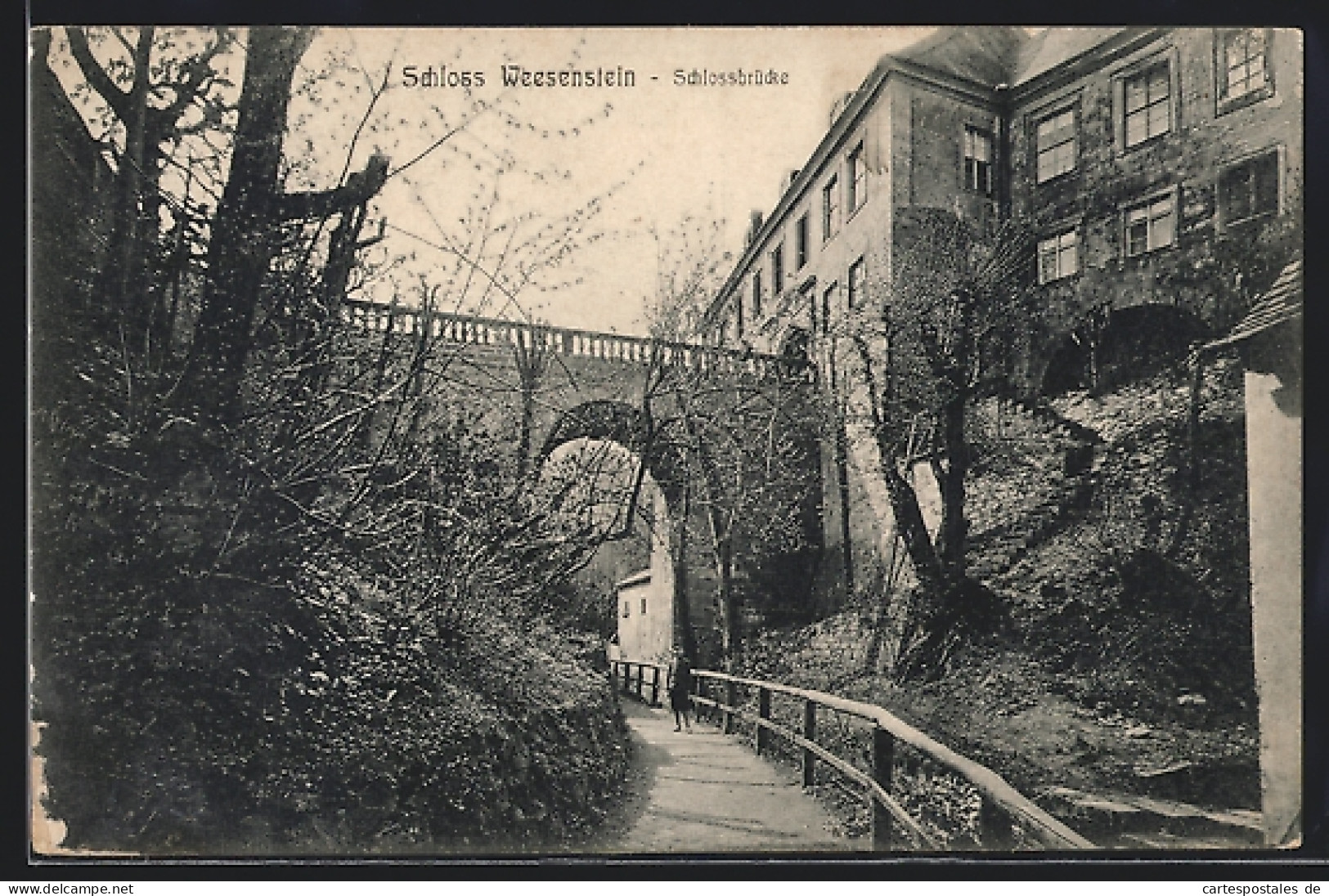 AK Weesenstein, Schlossbrücke  - Weesenstein A. D. Müglitz
