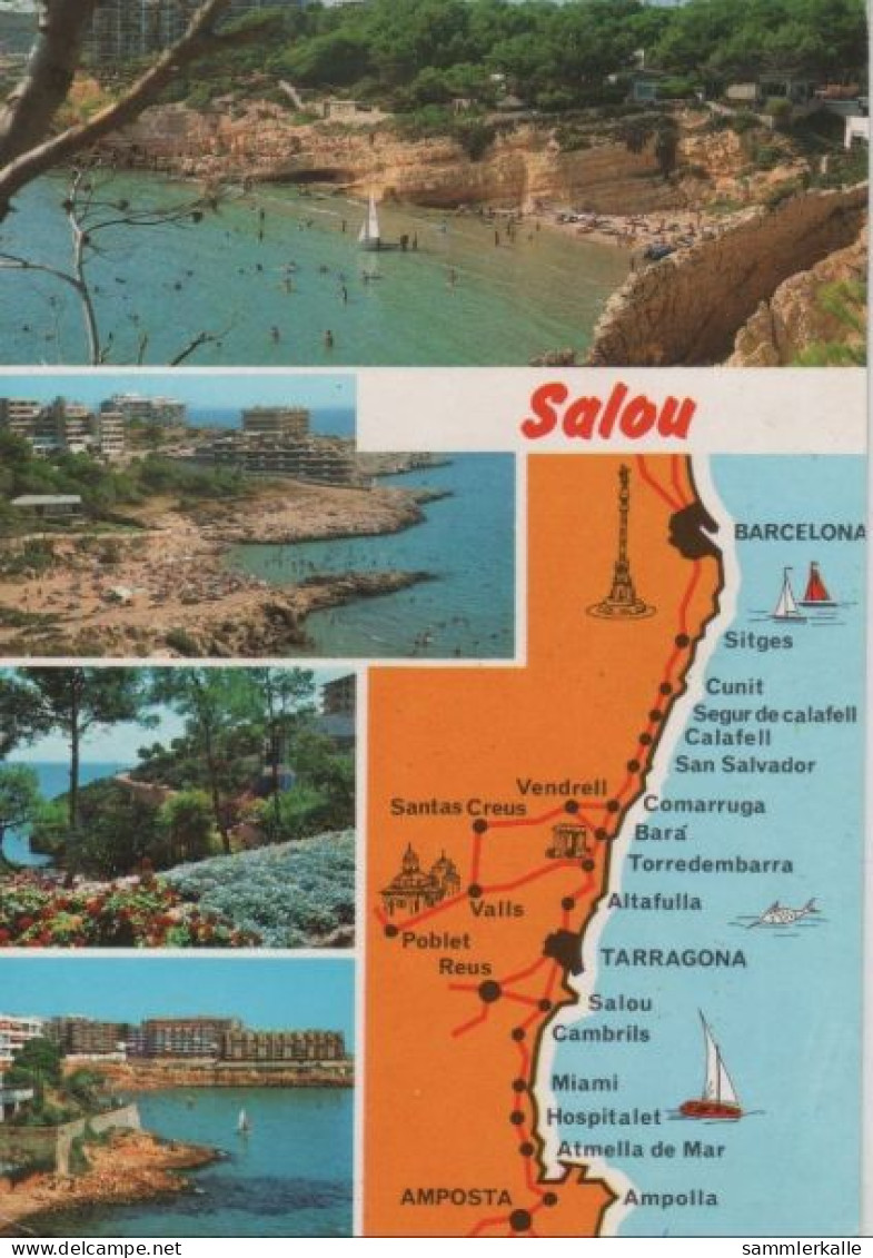 75816 - Spanien - Salou - 4 Teilbilder - 1990 - Tarragona