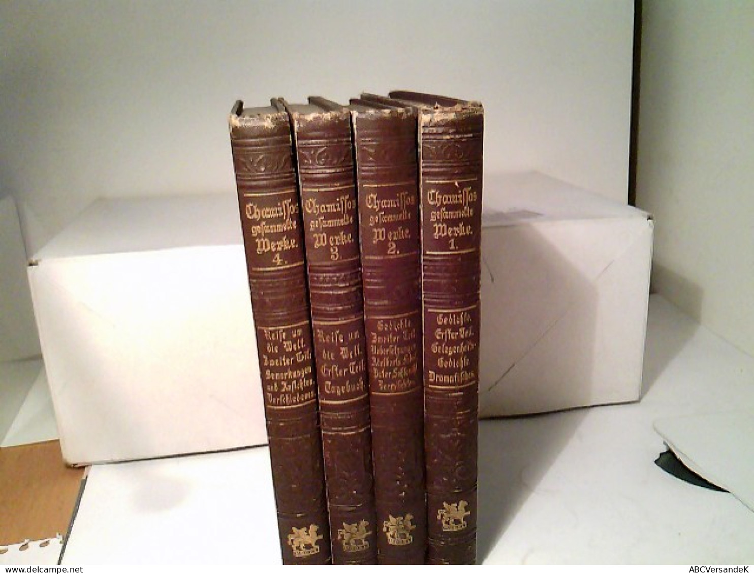 Werke: 4 Bände (von4) Chamissos Gesammelte Werke In Vier Bänden - Komplette Ausgabe - Reihe Gotta'sche Bibl - Deutschsprachige Autoren