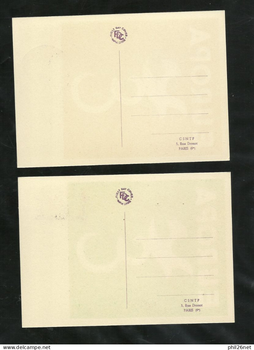 FDC 4 Cartes Maximum Premier Jour Cachet  Strasbourg Et Paris 13/9/1958 N°1173/74 Europa 1958  B/TB Voir Scans  ! ! ! - 1950-1959