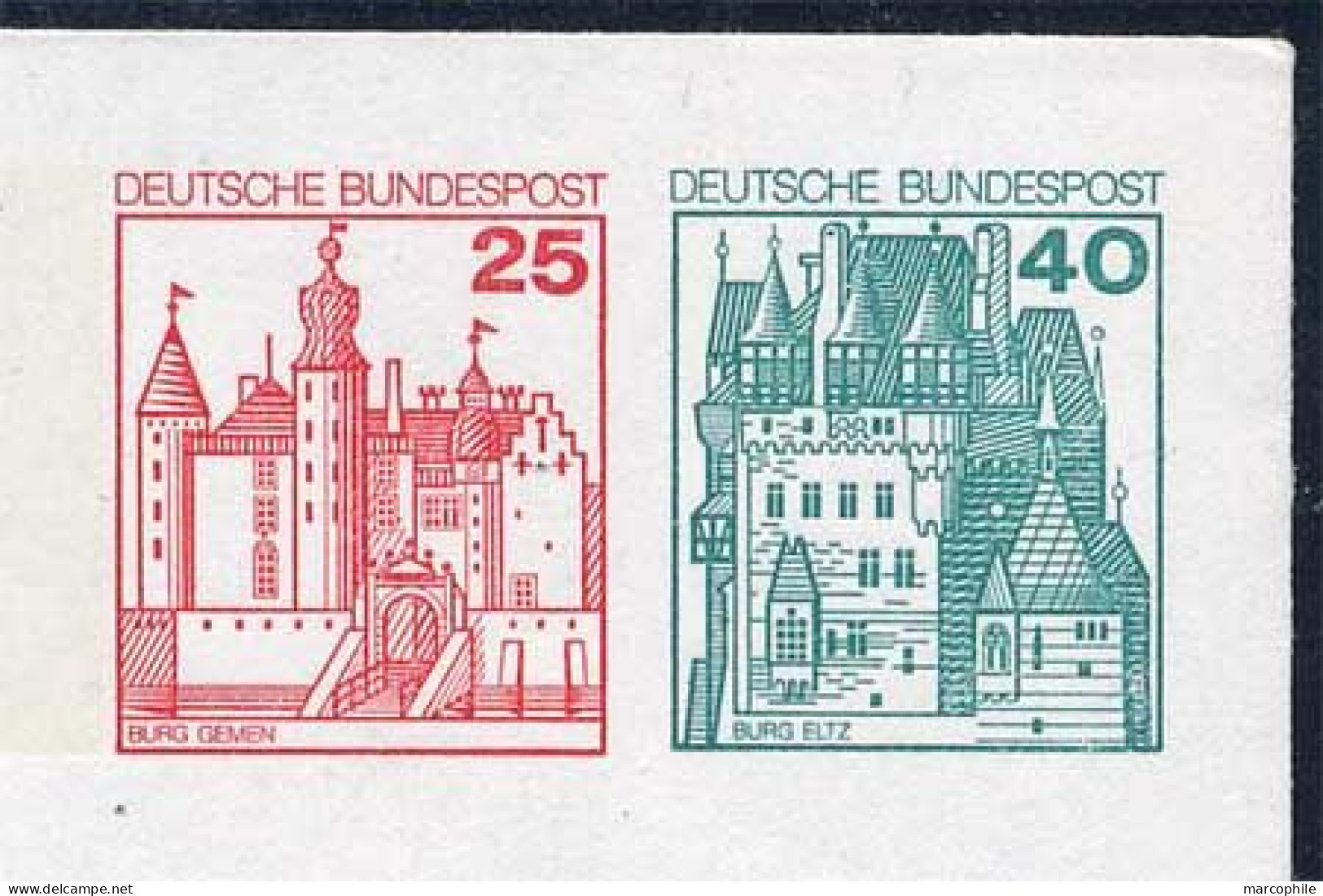 ALLEMAGNE - KARLSRUHE / ENTIER POSTAL PRIVE 2 FIGURINES IMPRIMEES NUMEROTE (ref 8352) - Enveloppes Privées - Neuves