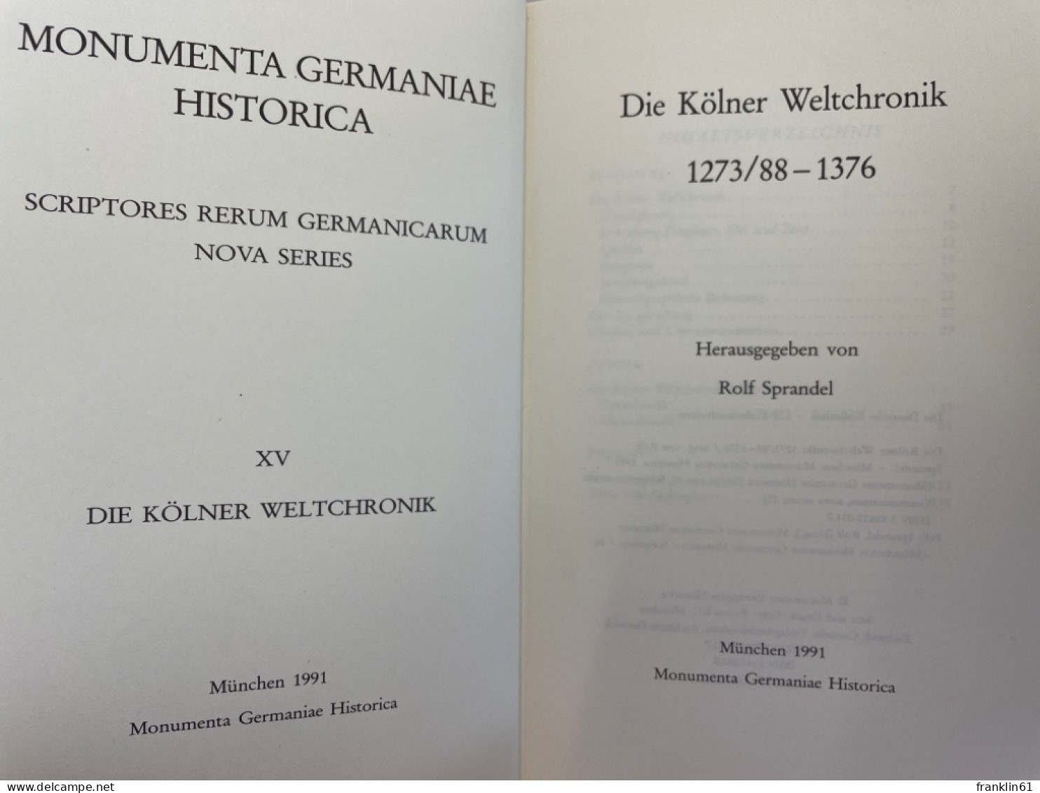 Die Kölner Weltchronik : 1273-88 - 1376. - 4. Neuzeit (1789-1914)