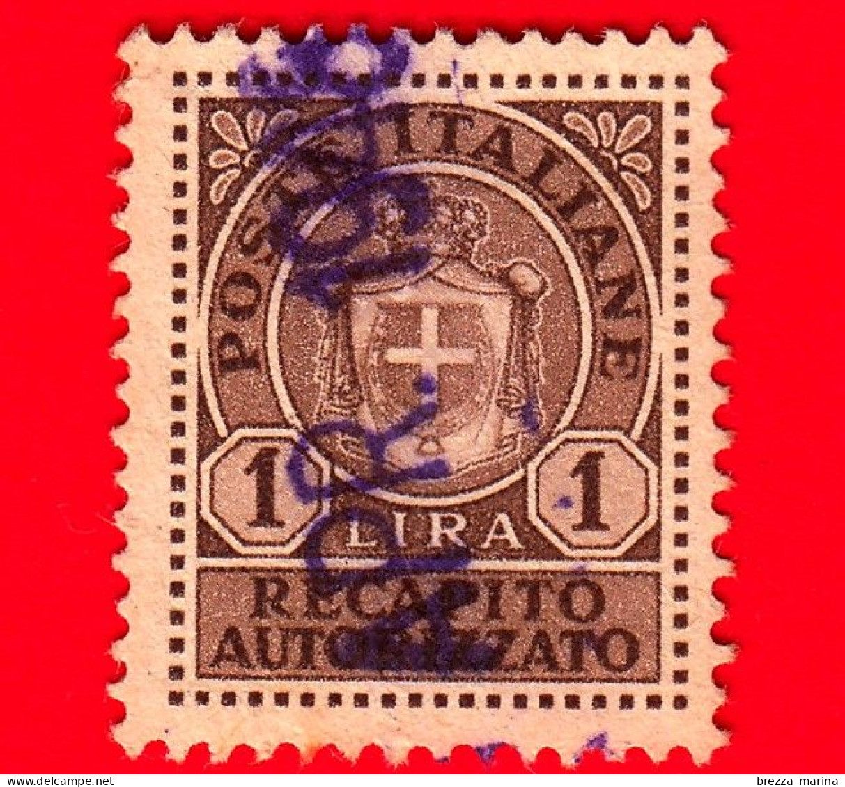 ITALIA - Usato - 1946 - Stemma Sabaudo - Recapito Autorizzato - 1 L. - Servicio Privado Autorizado