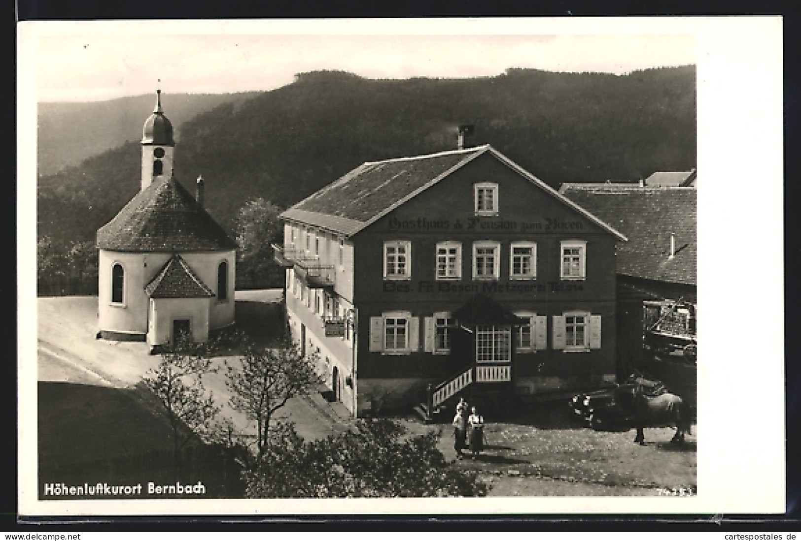 AK Bernbach / Herrenalb, Gasthaus & Pension Zum Bären, Bes. Fr. Besch  - Bad Herrenalb
