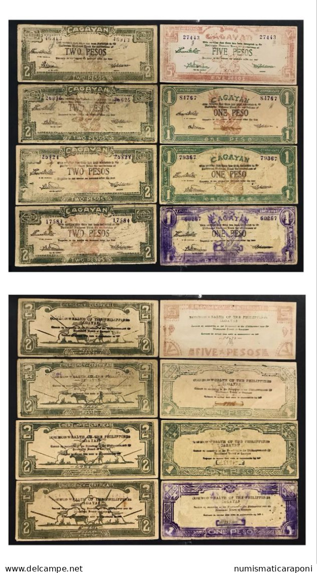 Filippine Philippines Emergency Notes WWII 15 Biglietti Cagayan  Lotto 3030 - Filippijnen