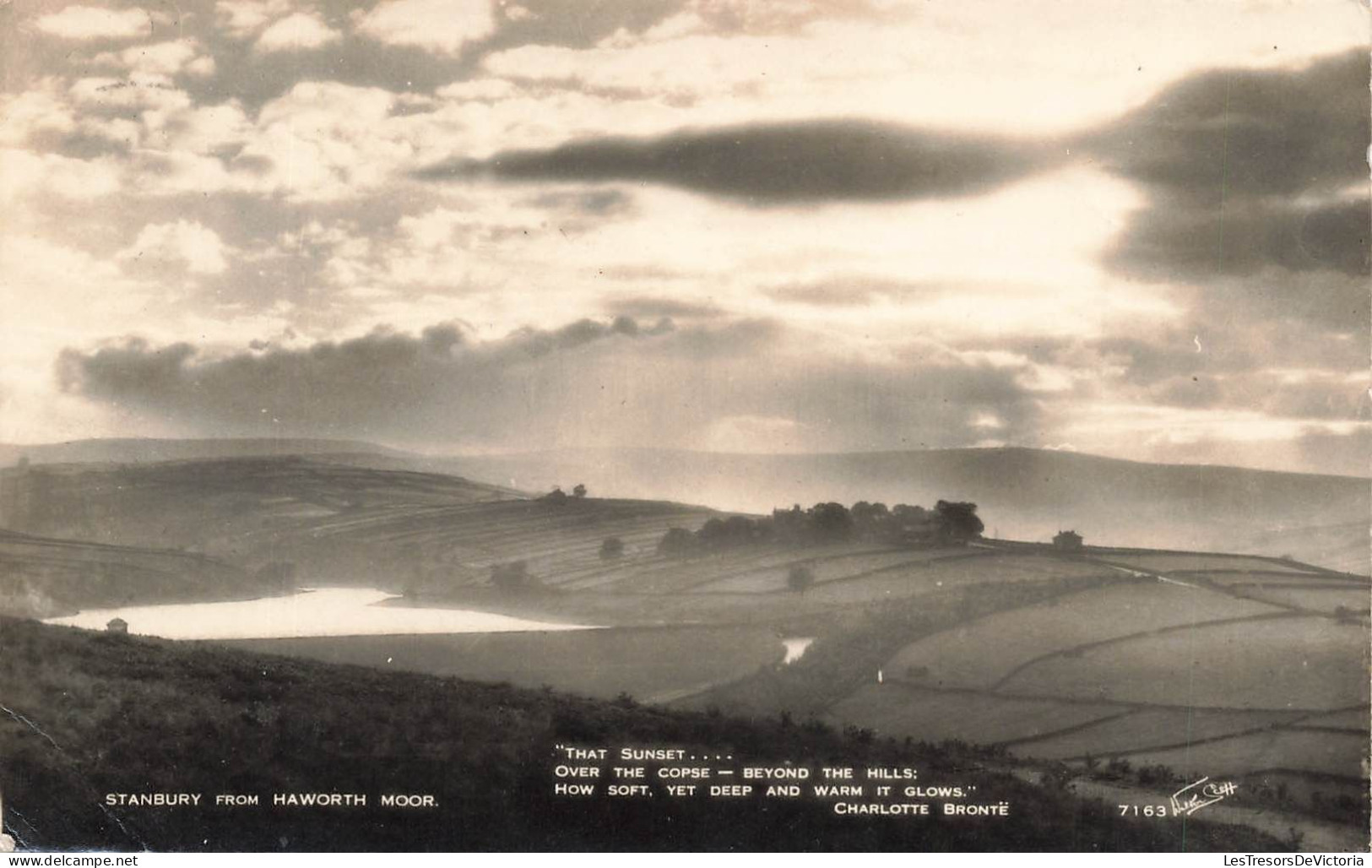 ROYAUME-UNI - Stanbury From Haworth Moor - Charlotte Bronte - Vue D'un Paysage - Carte Postale Ancienne - Sonstige & Ohne Zuordnung