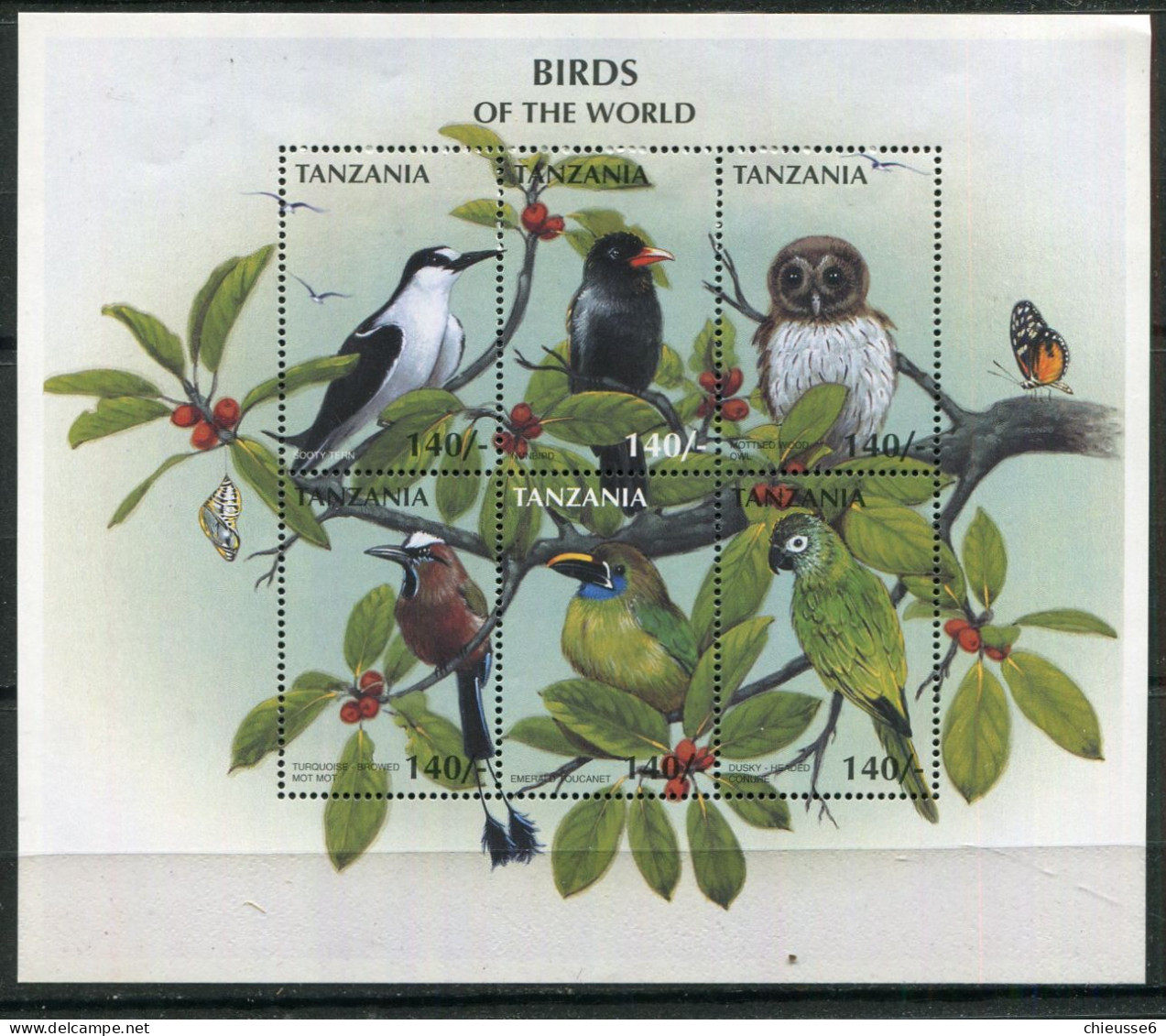 Tanzanie ** N° 2154 à 2159 En Feuillet - Oiseaux - Tanzania (1964-...)