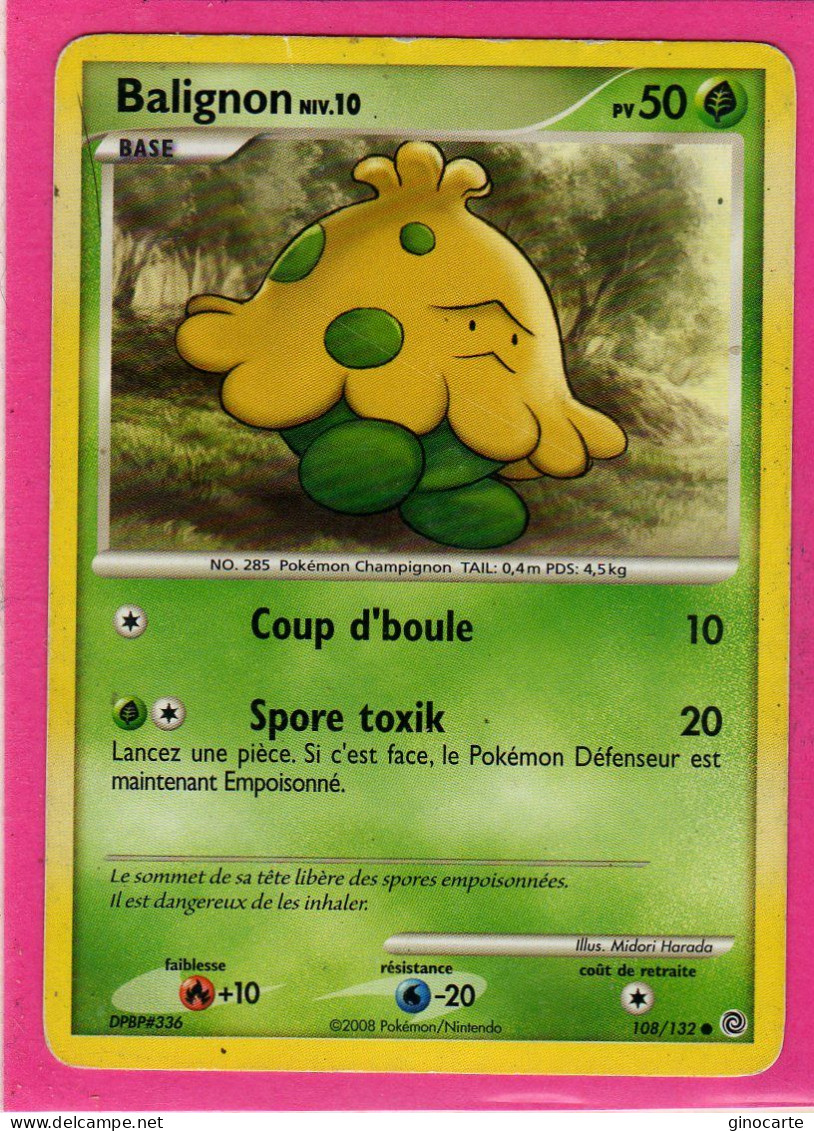 Carte Pokemon 2008 Diamant Et Perle Merveilles Secretes 108/132 Balignon 50pv Occasion - Diamant Und Perl