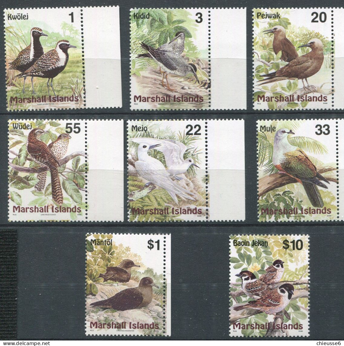 Marshall ** N° 1069 à 1076 - Oiseaux - Marshall Islands