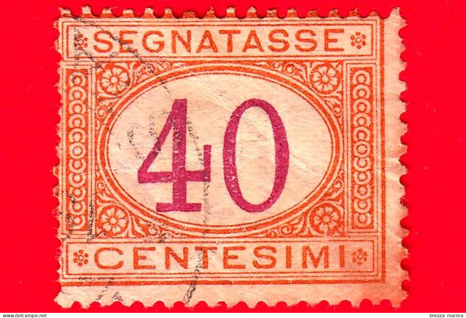 ITALIA - Usato -  1870 - 1890 - Segnatasse - Cifra Entro Un Ovale - 40 C. - Taxe