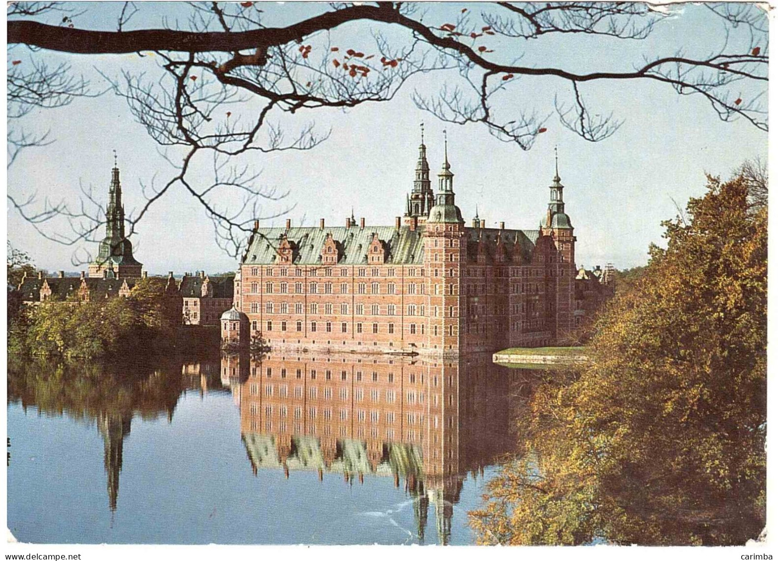 CARTOLINA PER ITALIA FREDERIKSBORG CASTLE CON ANNULLO TARGHETTA - Storia Postale