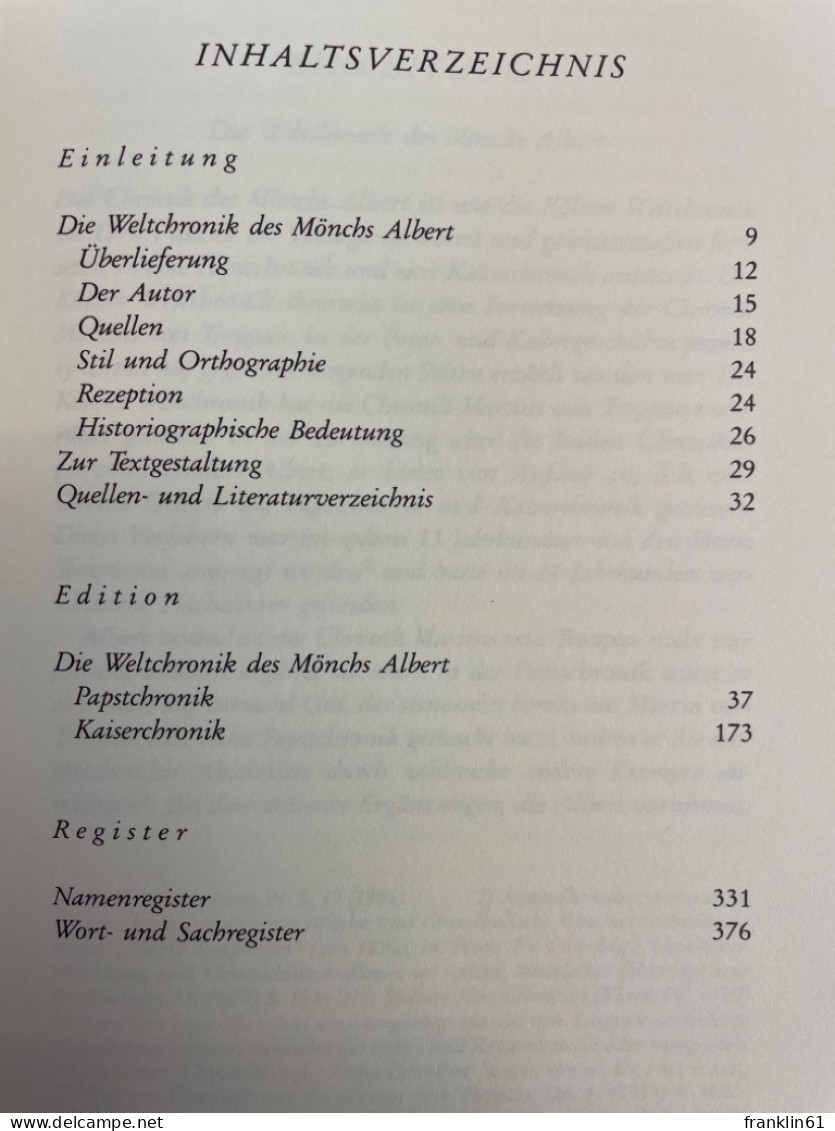 [Die Weltchronik] ; Die Weltchronik Des Mönchs Albert : 1273-77 - 1454-56. - 4. 1789-1914