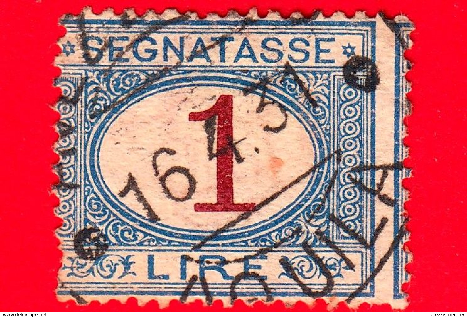 REGNO D'ITALIA - Usato - 1890 - Segnatasse - Cifra Entro Un Ovale - 1 L. - Taxe