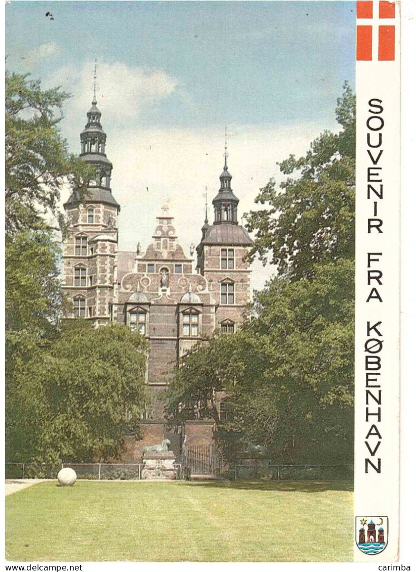 CARTOLINA PER ITALIA ROSENBORG CASTLE CON ANNULLO TARGHETTA - Cartas & Documentos