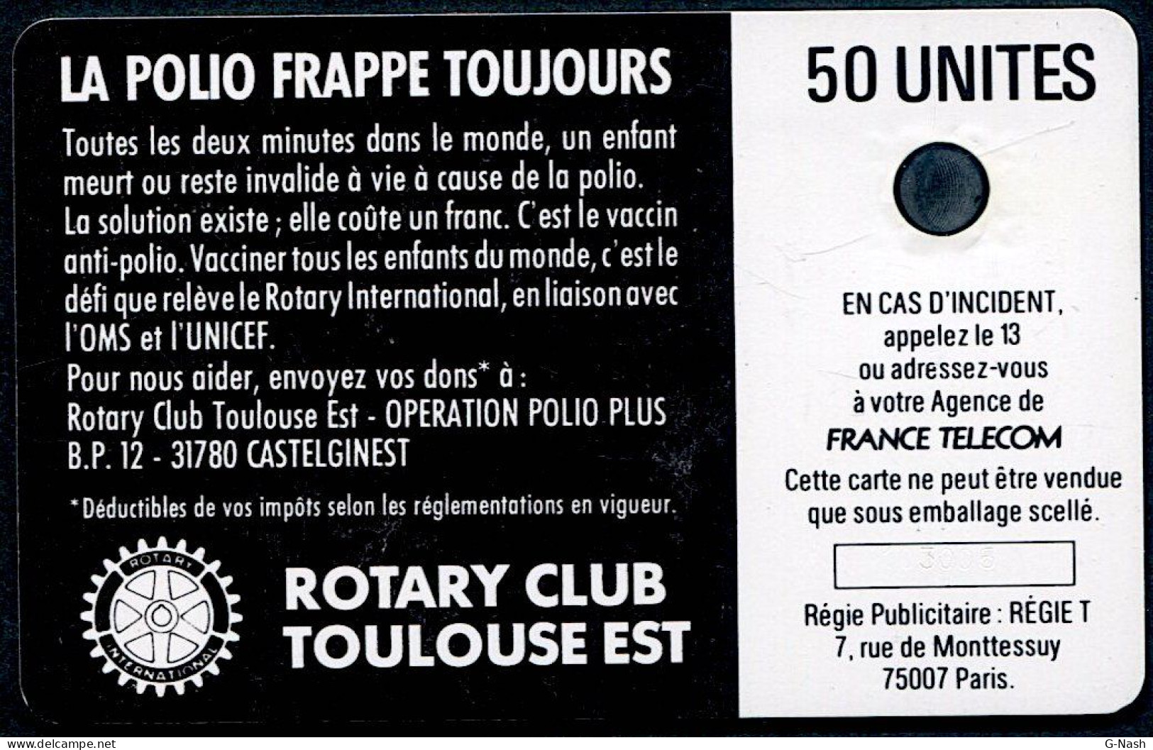 F27 - Polio + 50u SC3 - 2è Choix - 1988