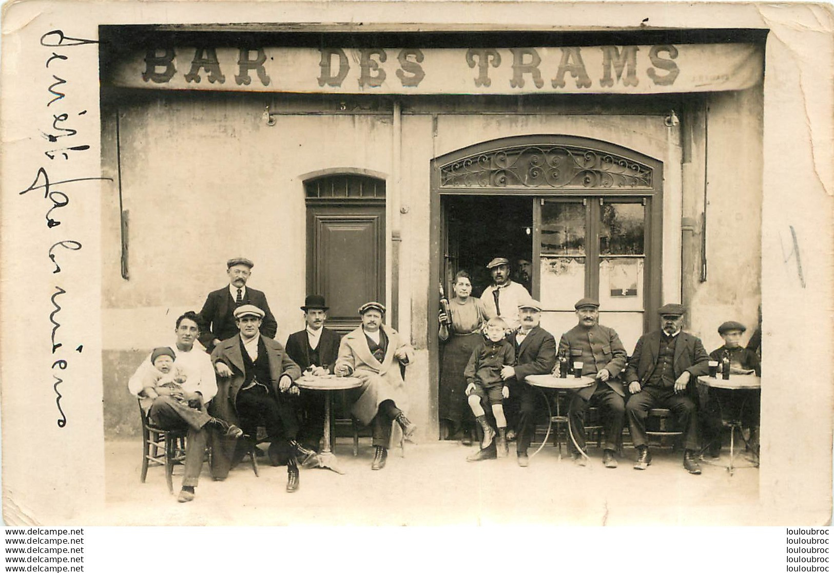 CARTE PHOTO  BAR DES TRAMS - Cafés